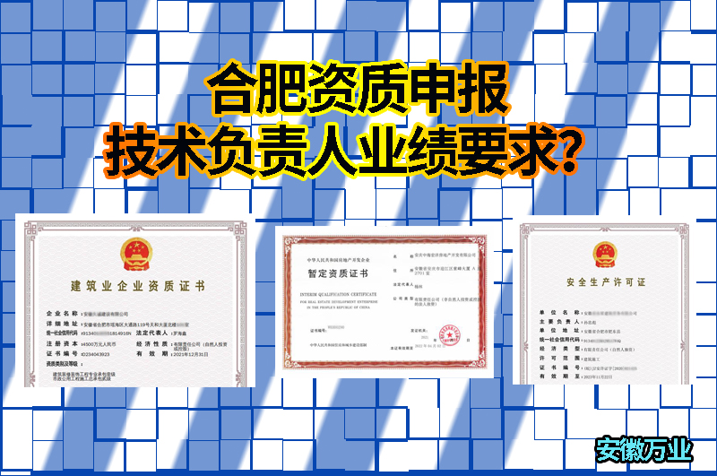 合肥資質(zhì)申報技術(shù)負(fù)責(zé)人業(yè)績要求？